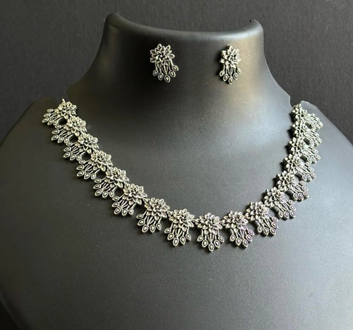 nazaara jewels german silver necklace