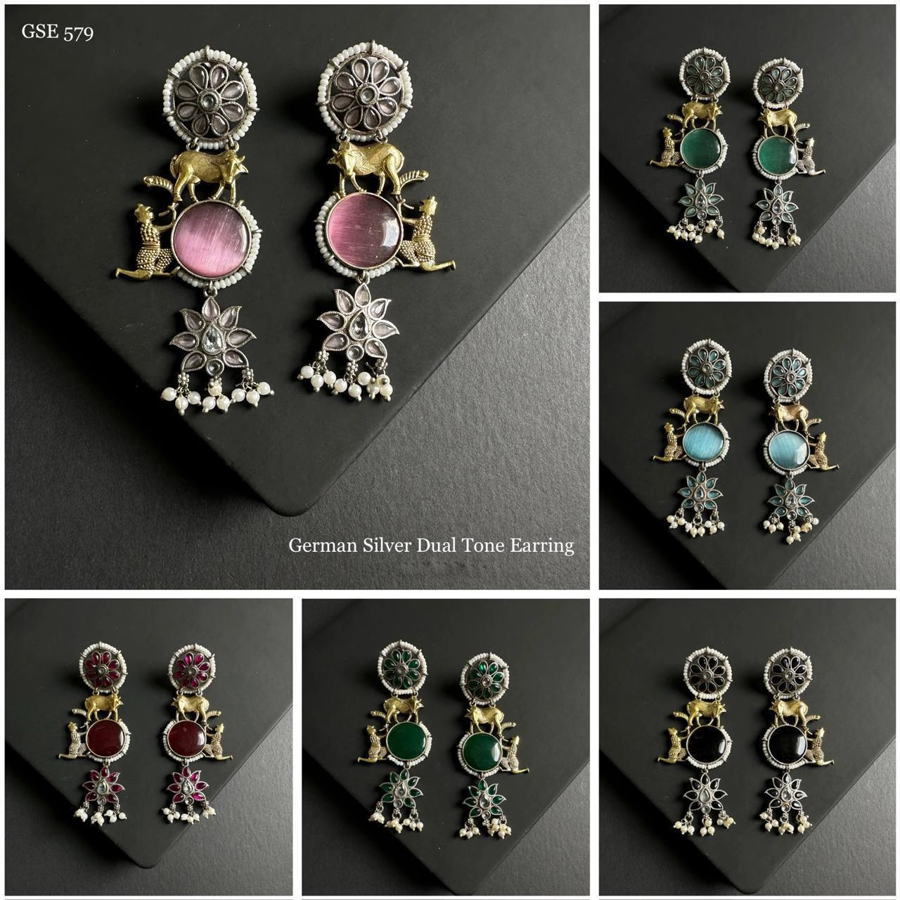 german-sliver-dual-tone-earring